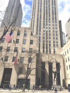 50th Avenue Entrance to CHF Rockefeller Center office. J-1 Visa and Teacher Exchange USA Program
